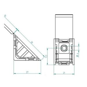 STRONG Műanyag Sarokvas - Barna - Kicsi 120952984 - Sarokvas & Szegletvas