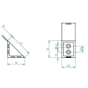 STRONG Műanyag Sarokvas - Nagy - Szürke 120953004 - Sarokvas & Szegletvas