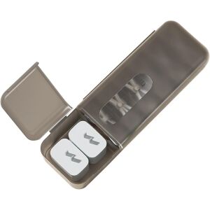 Kábelrendező doboz, Flippy, Műanyag, 28 x 9 x 6 cm, Szürke