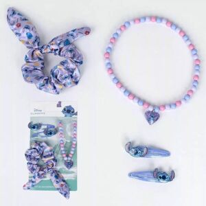 Disney Lilo & Stitch haj kiegészítő szett: hajgumi, nyaklánc és hajcsatok - Cerdá