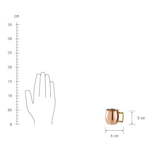 MOSCOW MULE mini koktél bögre 60ml, rozéarany, rozsdamentes acél, 6x4.5x5cm, 60ml űrtartalom