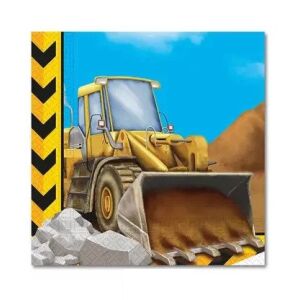 Építkezés Grabber szalvéta sárga építőipari rakodóval - Szalvéta