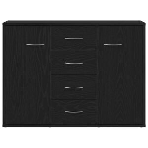 vidaXL fekete tölgy szerelt fa tálalószekrény 88x30x64 cm