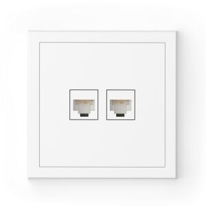 Priză Commel RJ45, CAT6 alb încastrat 120977842 - Conectoare UTP