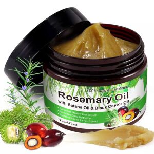 Ulei Premium 3 in 1 cu Rozmarin, Batana si Ricin, 100% Pur si Natural, Raw si Nerafinat pentru Cresterea Parului, 120 g 120977889 - Ulei de păr