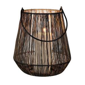 YOKO fekete-arany fém mécsestartó fogantyúval, Ø23cm - Yoko