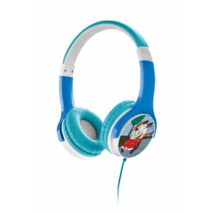 GoGEN MAXIPES FIK gyerek fejhallgató kék és fehér színben, matricával a fülkagylón - Gogen