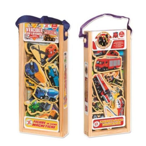 Mágneses fa jármű készlet - 23 db-os (2 féle változatban) 120995336