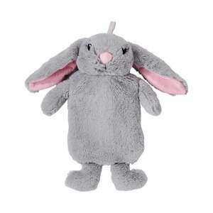 BELLY PAIN BANDITS meleg vizes palack, nyuszi, szürke plüss, elülső nézet - Rehabilitációs segédeszköz