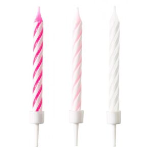 Lumânări aniversare roz 10 bucăți 9904363 120999393 - Amscan