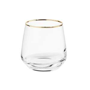 TOUCH OF GOLD vizespohár arany szegéllyel, 345 ml - Pohár