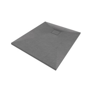 Welland kőhatású zuhanytálca szifonnal 80 x 90 cm - szürke (GT-9080SS)