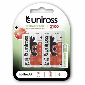 Uniross Ceruza Akkumulátor Ni-MH HYBRIO 2100 mAh AA Uniross 121009375 - Uniross