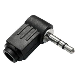 Cabletech műanyag derékszögű 3,5 mm-es sztereó jack dugó 121009792 - Cabletech
