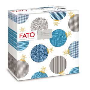 Fato Star vianočný obrúsok Bubble Silver 2-vrstvový 38x38cm 40 kusov/bal 122366706 - Výrobky z papiera pre domácnosť