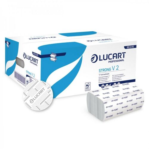 Lucart Strong V2 prosop de mână pliat celuloză 2 straturi 20x190 coli/cutie 122366736