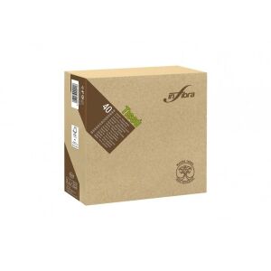 Infibra Serviette Madre Terra 2-lagig 38x38cm braun 100% Öko 40 Blatt/Pack 122367016 - Servietten