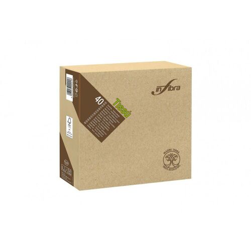 Infibra Serviette Madre Terra 2-lagig 38x38cm braun 100% Öko 40 Blatt/Pack 122367016