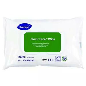 Oxivir Excel Wipe tisztító- és fertőtlenítőkendő, műanyag zacskós, visszazárható 100db/csg (12csg/karton) 122367545 - Diversey
