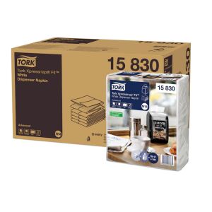 Șervețele Tork pentru dispenser N14 "Xpressnap" Fit, albe, cu model de frunze, 2 straturi, Starterfold, 21,3X16,5cm, 720 buc/pachet, 6 pachete/carton 122367696 - Tork