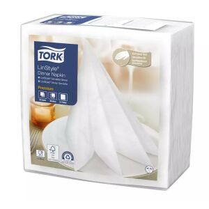 Șervețele Tork Linstyle, premium cu aspect de material textil, ALB, 39/1, 50 buc/csg, 12 csg/carton 122367906 - Tork