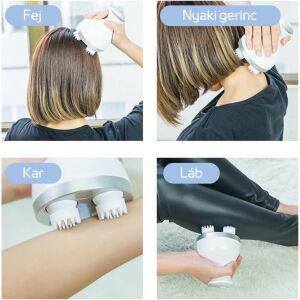 Elektryczny masażer głowy i ciała z 4 trybami na różne bóle – biały 122512930 - Uroda i zdrowie