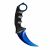 Súprava noža Karambit a španielskeho noža, nehrdzavejúca oceľ, 19 cm, modrá 121024641
