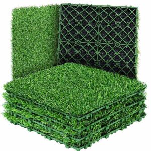 6 db-os szett, Mercaton mesterséges fűszőnyeg, UV-álló, antisztatikus, műanyag, 30 x 30 cm 121026101 - Műfű