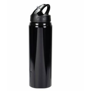 Excellent Houseware Wasserflasche, Aluminium, 7x25 cm, 750 ml, schwarz 121028284 - Füttern