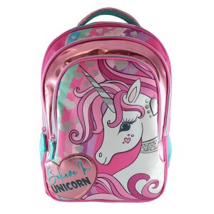 Believe in Unicorn rosa Schulrucksack für Mädchen - Nonbrand Schultaschen, Ranzen