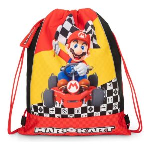Červená taška so sťahovacou šnúrkou Super Mario Mariokart. Školská taška Mariokart. - Tašky do telocvične