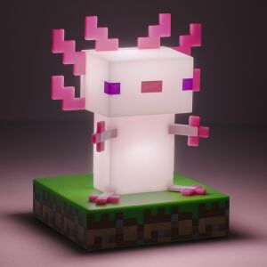 Lampă Minecraft Axolotl Icon iluminată, design pixelat - Minecraft
