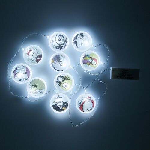 Lampki The Nightmare Before Christmas, oświetlone