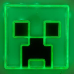 Lampă de Perete LED Neon Minecraft Creeper Iluminată - Minecraft