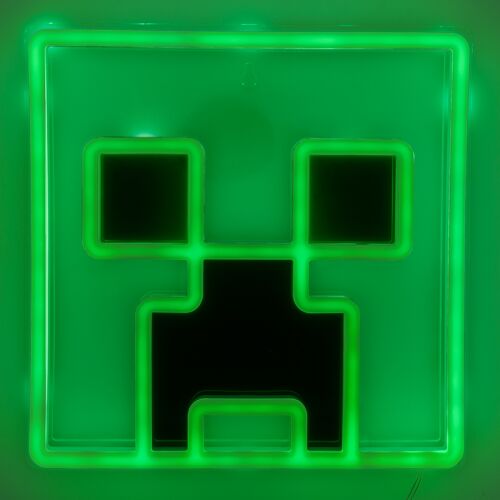 Beleuchtete Minecraft Creeper Neon LED Wandleuchte