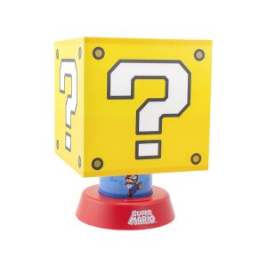 Lampa de noapte pentru copii Super Mario Big Question, 26 x 18 cm, Multicolor