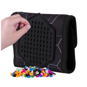 Portofel negru Pixie Crew Hexa cu personalizare pixel art - Portofele pentru copii