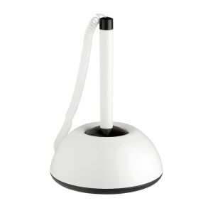 ICO Lux ügyféltoll fehér-fekete tolltesttel, 0.8 mm kék tintával - ICO