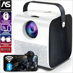 Mini projektor Airscreen z głośnikiem Bluetooth i funkcją Screen Mirroring - Projektor