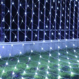 Flippy karácsonyi Fényfüggöny, 17 m x 1 m, 720 hideg fehér LED, transzformátorral, hosszabbító kábellel, 3 m átlátszó vezeték