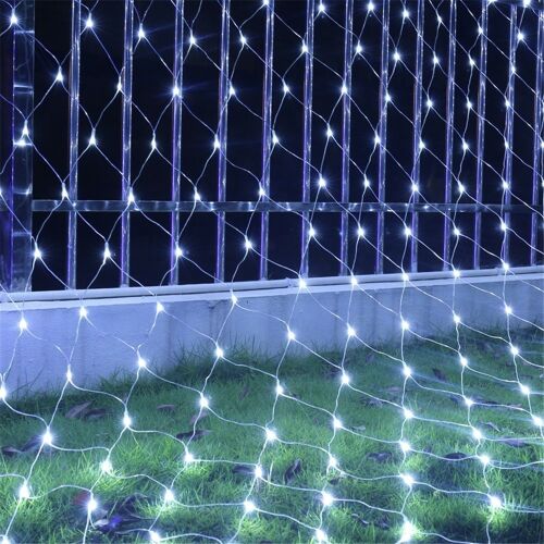 Flippy karácsonyi Fényfüggöny, 17 m x 1 m, 720 hideg fehér LED, transzformátorral, hosszabbító kábellel, 3 m átlátszó vezeték