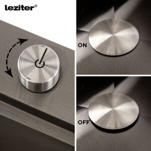 Dźwignia przełącznika dla 1 tacy zlewozmywakowej szara 131703578 - Leziter