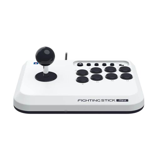 Hori Fighting Stick Mini PlayStation 5 és 4 konzolhoz, fehér arcade kontroller