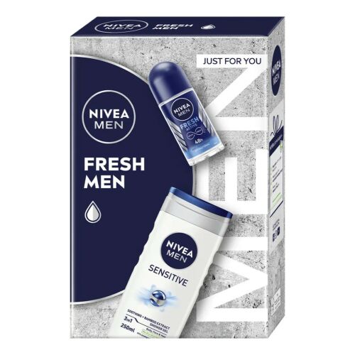 Nivea Fresh Men Just For You Ajándékcsomag - Tusfürdő + Golyós dezodor (6db/karton) 122369063