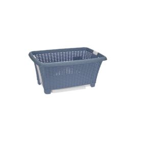 Kosz na pranie Excellent Houseware z nóżkami, polipropylen, 60x40x60 cm, niebieski 121146446