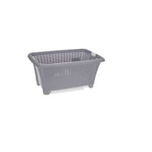 Grauer Wäschekorb mit Beinen, Excellent Houseware - Wäschekörbe