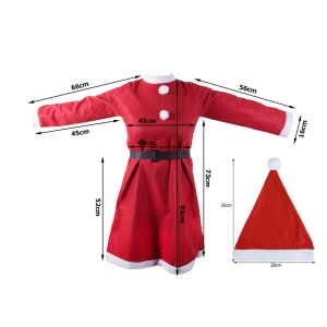 Női Mikulás jelmez méretekkel - Mikulás jelmez