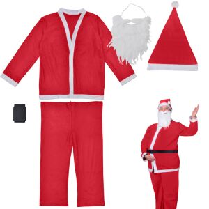 Mikulás jelmez Weihnachtsmannkostüm Set mit Model - Weihnachtsmannkostüme