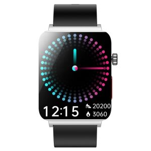 Smartwatch iSEN KS03 PRO, Czarny & Srebrny, 1.96 cala ekran dotykowy, monitorowanie zdrowia, połączenia Bluetooth, kompatybilny z iOS & Android - Inteligentne urządzenie