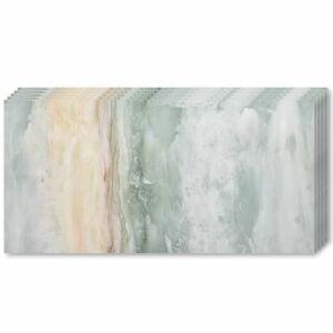 Комплект от 10 x Самозалепващи имитиращи мраморни плочки, Водоустойчиви, Модерен дизайн, Лесни за инсталиране, Силно лепило, 2 mm дебелина,... 121243096 - Декорация